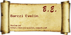Barczi Evelin névjegykártya